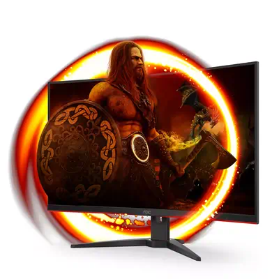 AOC G2 C32G2ZE/BK écran plat de PC 80 cm (31.5") 1920 x 1080 pixels Full HD LED Noir, Rouge - Ecran Ordinateur - visuel 1