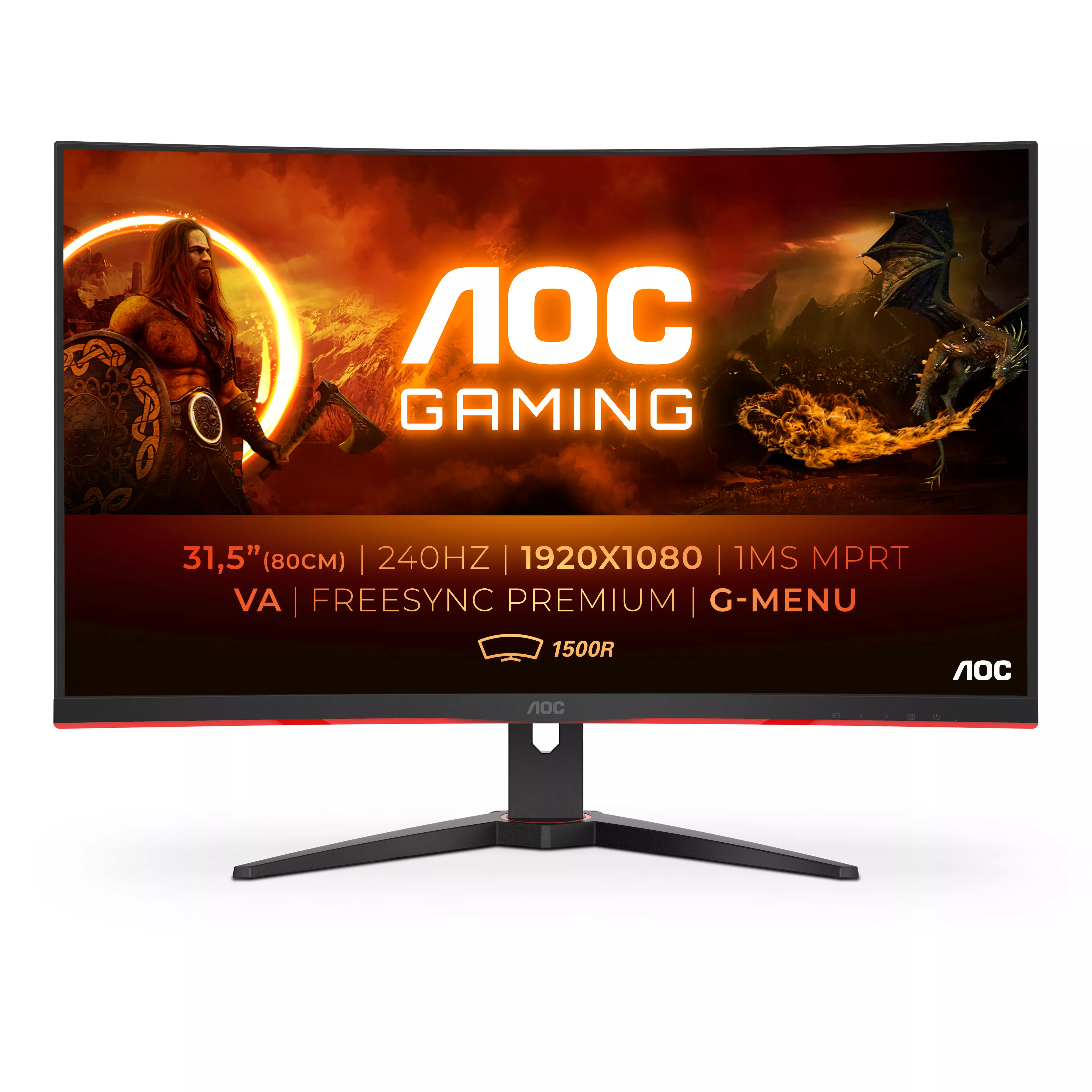 Achat AOC C32G2ZE/BK 31.5p LCD MONITOR HDMI DisplayPort au meilleur prix