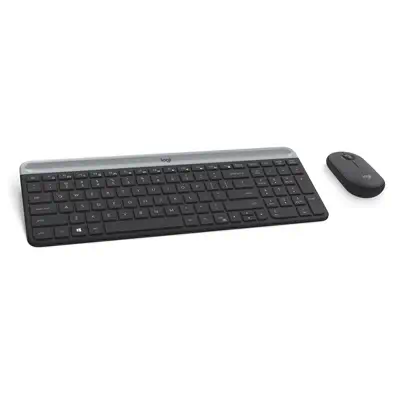 Logitech Slim MK470 clavier Souris incluse Universel RF sans fil AZERTY Belge Graphite - Pack Clavier, souris - visuel 10