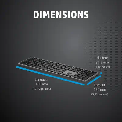 Clavier sans fil HP 975 double mode - visuel 5
