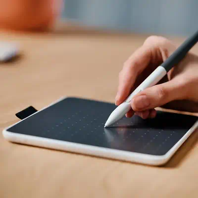 Wacom Intuos One Medium tablette graphique Gris, Blanc 216 x 135 mm USB/Bluetooth - Tablette graphique - visuel 4
