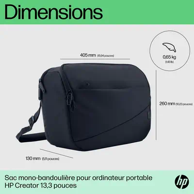 Sac mono-bretelle pour ordinateur portable 13,3 pouces HP Creator - Sacoche & Housse - visuel 3
