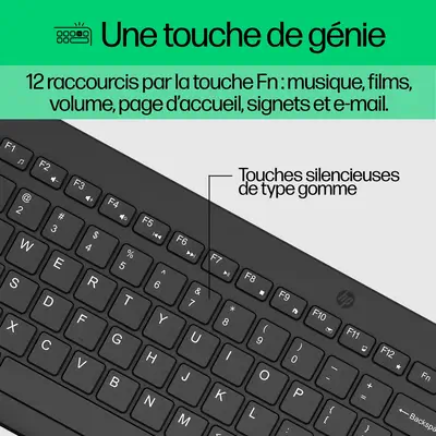Ensemble combiné clavier et souris sans fil HP 330 - Pack Clavier, souris - visuel 4