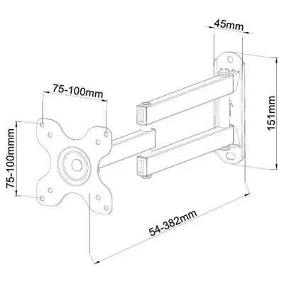 Techly ICA-LCD 923B support pour téléviseur 76,2 cm (30") Noir - Accessoire Affichage - visuel 3
