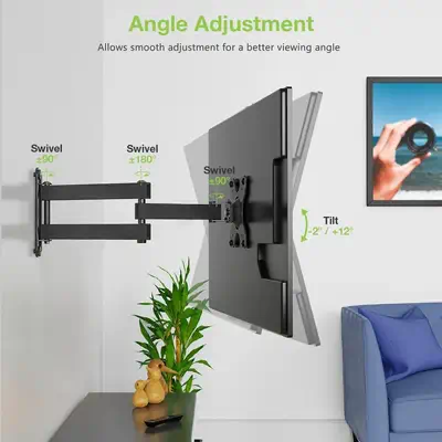 Techly ICA-LCD 923B support pour téléviseur 76,2 cm (30") Noir - Accessoire Affichage - visuel 7