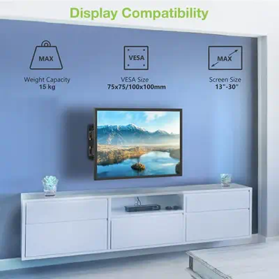 Techly ICA-LCD 923B support pour téléviseur 76,2 cm (30") Noir - Accessoire Affichage - visuel 10