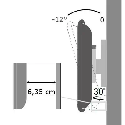 Techly ICA-LCD 2900B support pour téléviseur 94 cm (37") Noir - Accessoire Affichage - visuel 7