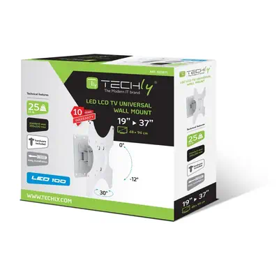 Techly ICA-LCD 2900WH support pour téléviseur 94 cm (37") Blanc - Accessoire Affichage - visuel 2