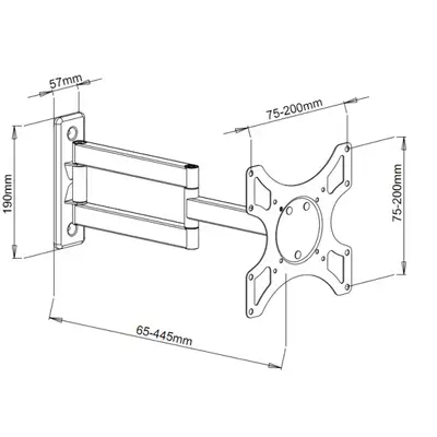 Techly ICA-LCD-2903 support pour téléviseur 94 cm (37") Noir - Accessoire Affichage - visuel 5