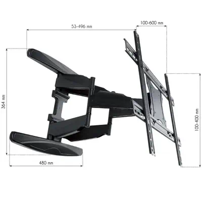 Techly ICA-PLB 172L support pour téléviseur 2,03 m (80") Noir - Accessoire Affichage - visuel 5