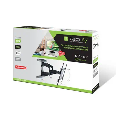 Techly ICA-PLB 172L support pour téléviseur 2,03 m (80") Noir - Accessoire Affichage - visuel 2