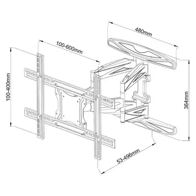 Techly ICA-PLB 172L support pour téléviseur 2,03 m (80") Noir - Accessoire Affichage - visuel 3