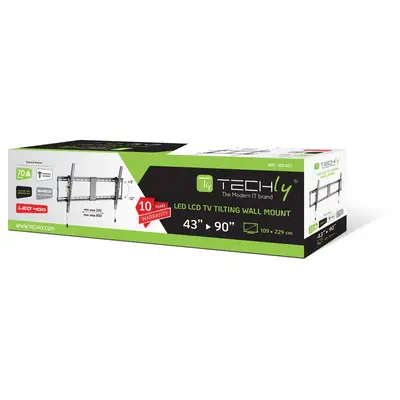 Techly ICA-PLB 590 support pour téléviseur 2,29 m (90") Noir - Accessoire Affichage - visuel 2