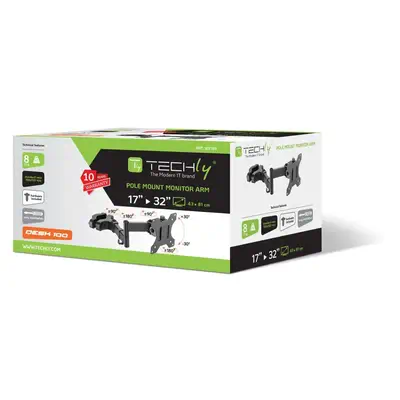 Techly ICA-LCD 110BK support pour téléviseur 81,3 cm (32") Noir - Accessoire Affichage - visuel 2