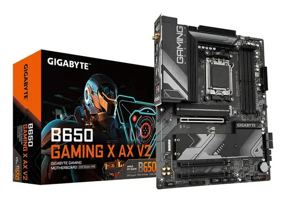 B650 GAMING X AX V2 Carte mère - AMD Ryzen série 9000, VRM 8+2+2 phases, jusqu'à 8000 MHz DDR5 (OC), - Gigabyte - visuel 1