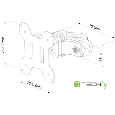 Techly ICALCD100BK Bureau Noir - Accessoire Moniteur - visuel 3