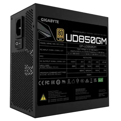 GIGABYTE UD850GM unité d'alimentation d'énergie 850 W 20+4 pin ATX ATX Noir - Gigabyte - Boitier d'alimentation - visuel 5