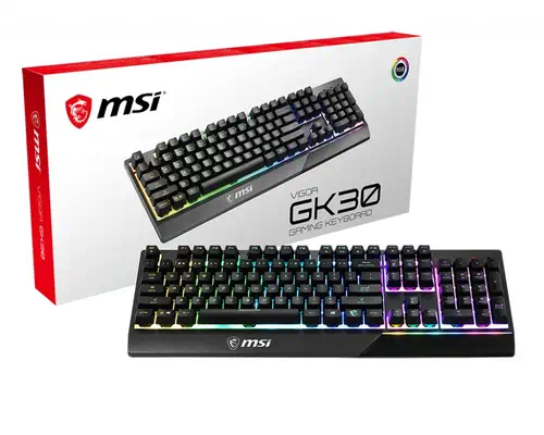 MSI Vigor GK30 clavier Gaming USB QWERTZ Allemand Noir - Clavier - visuel 1