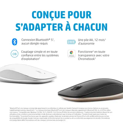 HP 410 Souris Bluetooth ultra-plate Silver - visuel 6