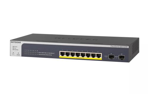 Achat Switchs et Hubs NETGEAR 8-Port PoE+ Gigabit Ethernet Smart Managed Switch with 2 SFP