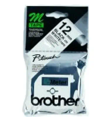 Labelling Tape - 12mm, Black/White, Blister - Brother - Ruban - visuel 1