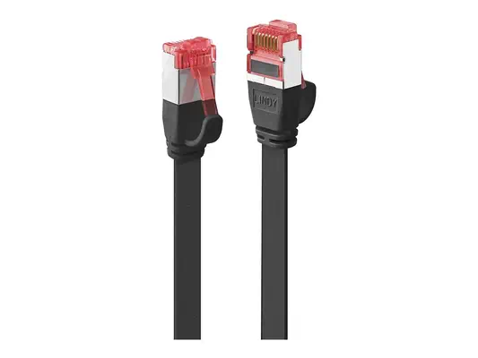 LINDY Cat.6 U/FTP Flat Patch Cable Black 10m - Lindy - Câble RJ et Fibre optique - visuel 3
