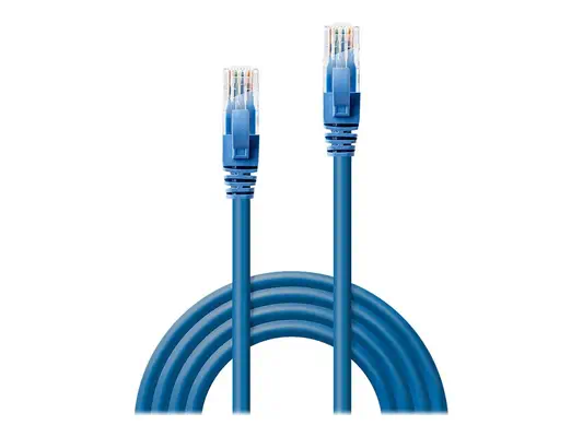 LINDY Cat.6 UTP Cable Blue 0.3m - Lindy - Câble RJ et Fibre optique - visuel 1