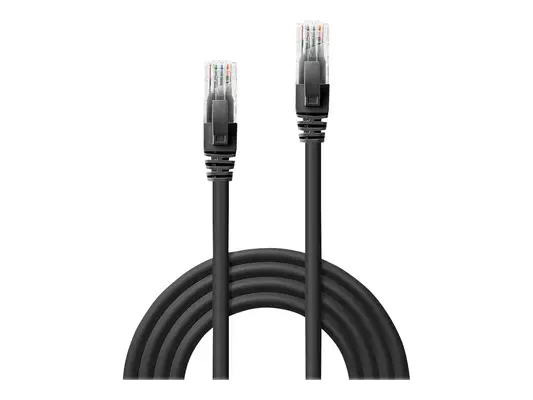 LINDY Cat.6 U/UTP Cable Black 0.5m - Lindy - Câble RJ et Fibre optique - visuel 1