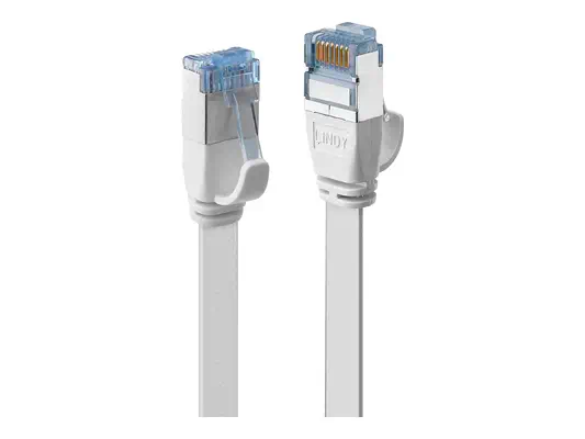 LINDY Cat.6A U/FTP Flat Patch Cable White 10m - Lindy - Câble RJ et Fibre optique - visuel 3
