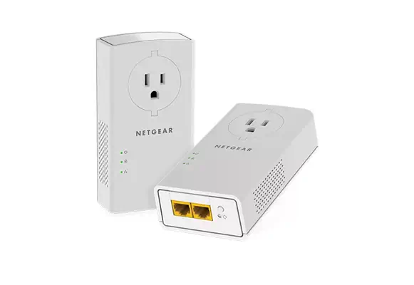NETGEAR PLP2000-100FRS Adaptateur réseau CPL 2000 Mbit/s Ethernet/LAN Blanc 2 pièce(s) - Netgear - Accessoire Réseau - visuel 1