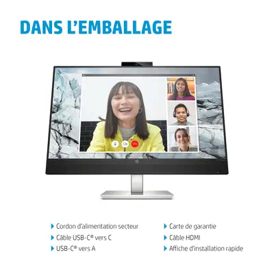 Écran de conférence QHD HP E27m G4 USB-C - Ecran Ordinateur - visuel 9