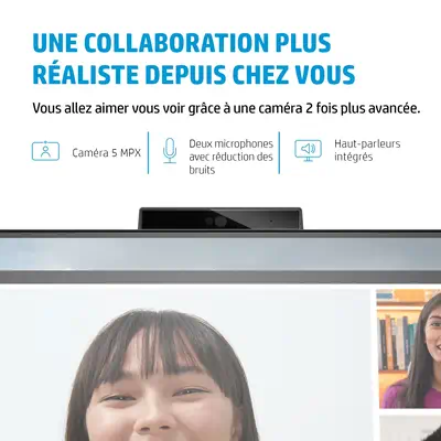 Écran de conférence QHD HP E27m G4 USB-C - Ecran Ordinateur - visuel 7