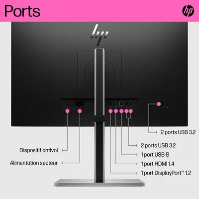 Écran tactile FHD E24t G5 HP - Ecran Ordinateur - visuel 3
