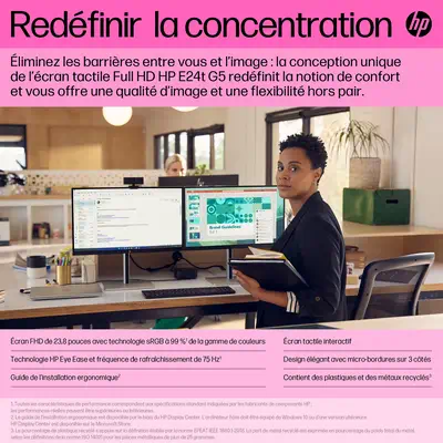 Écran tactile FHD E24t G5 HP - Ecran Ordinateur - visuel 7