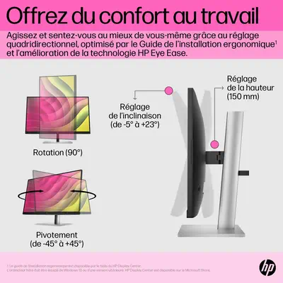 Écran tactile FHD E24t G5 HP - Ecran Ordinateur - visuel 9