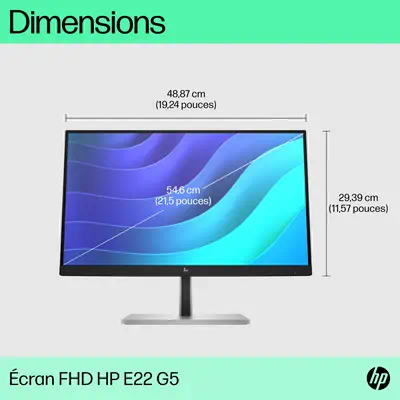 HP E-Series Écran FHD E22 G5 - Ecran Ordinateur - visuel 5