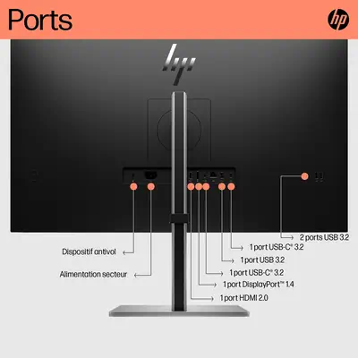 Écran USB-C 4K HP E32k G5 - Ecran Ordinateur - visuel 3