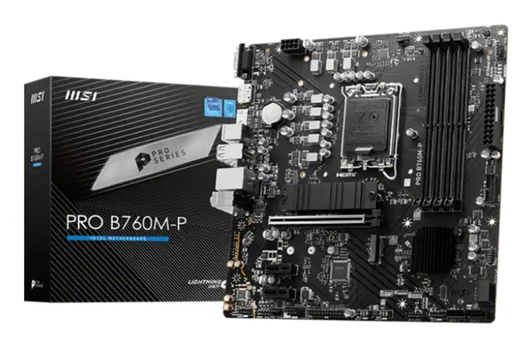 MSI PRO B760M-P carte mère Intel B760 LGA 1700 micro ATX - Carte mère - visuel 1
