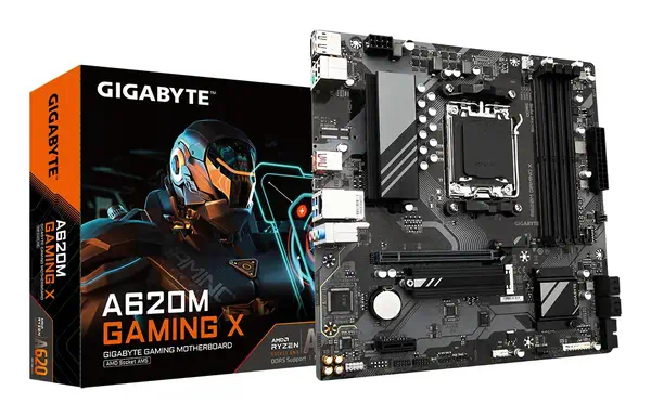 A620M GAMING X Carte Mère - Prend en charge les processeurs AMD Ryzen 8000, VRM numérique 8+2+1 phas - Gigabyte - Carte mère - visuel 1