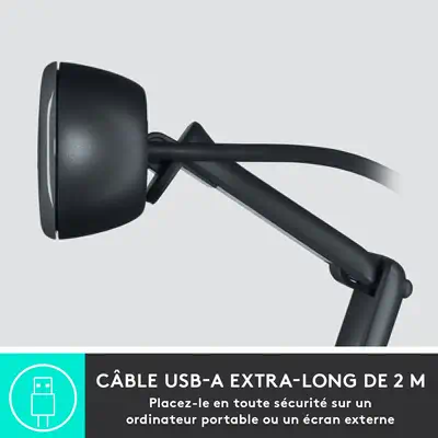 Logitech 960-001363 webcam 1280 x 720 pixels USB Graphite - Webcam - visuel 4