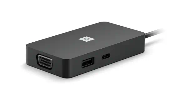 Microsoft USB-C Travel Hub USB 3.2 Gen 2 (3.1 Gen 2) Type-C Noir - Station d'accueil pour portable - visuel 1