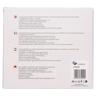 LOGON LHC030 USB 2.0 Type-B Noir, Argent - Accessoire Stockage - visuel 5