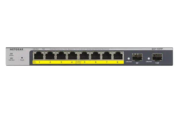 NETGEAR GS110TP Géré L2/L3/L4 Gigabit Ethernet (10/100/1000) Connexion Ethernet, supportant l'alimen - Netgear - Switchs et Hubs - visuel 2