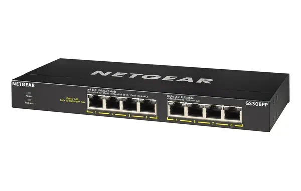 NETGEAR GS308PP Non-géré Gigabit Ethernet (10/100/1000) Connexion Ethernet, supportant l'alimentatio - Netgear - Switchs et Hubs - visuel 4