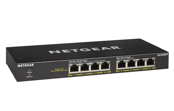 NETGEAR GS308PP Non-géré Gigabit Ethernet (10/100/1000) Connexion Ethernet, supportant l'alimentatio - Netgear - Switchs et Hubs - visuel 5
