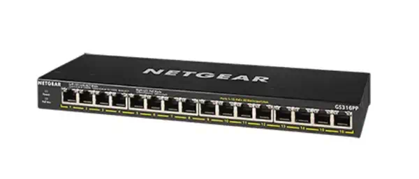 NETGEAR GS316PP Non-géré Gigabit Ethernet (10/100/1000) Connexion Ethernet, supportant l'alimentatio - Netgear - Switchs et Hubs - visuel 3