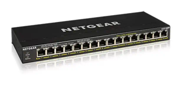 NETGEAR GS316PP Non-géré Gigabit Ethernet (10/100/1000) Connexion Ethernet, supportant l'alimentatio - Netgear - Switchs et Hubs - visuel 1