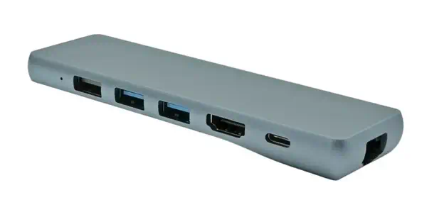 ProXtend USBC-MULTI8-001 station d'accueil USB 3.2 Gen 1 (3.1 Gen 1) Type-C Gris - Station d'accueil pour portable - visuel 2