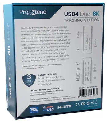 ProXtend DOCK2XUSB4 station d'accueil Avec fil USB4 Gris - Station d'accueil pour portable - visuel 5