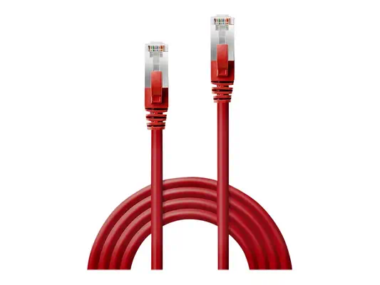 LINDY S/FTP Cat.6 Cable Red 0.3m LSOH incl. Testprotocol - Lindy - Câble RJ et Fibre optique - visuel 1